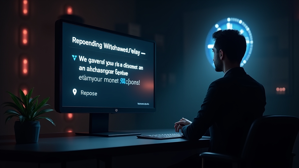 Monitor ze statusem pending i symbolem opóźnienia wypłaty